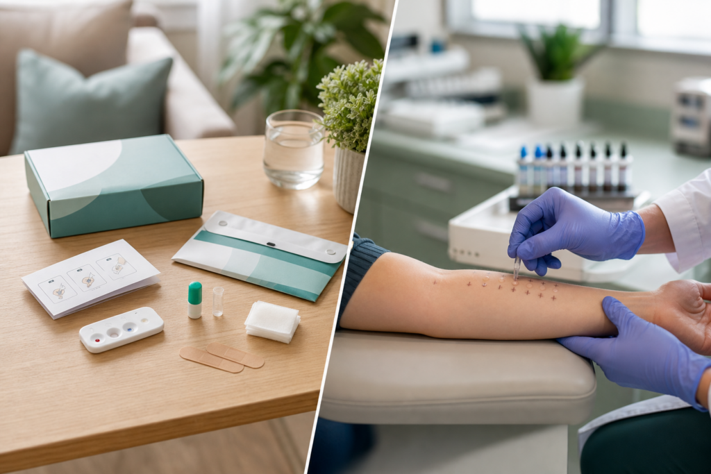 Comparison of at-home allergy test kit and in-office skin prick allergy testing